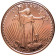 2014 * Copper round Stati Uniti Medaglia in rame "Saint-Gaudens"