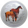 2014 * Dollaro d'argento 1 OZ Anno del Cavallo Australia colorato