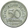 1921 A * 50 Pfennig Germania "Repubblica di Weimar - Sheaf" (KM 27) BB+