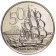 1984 * 50 Cents Nuova Zelanda "HMS Endeavour" (KM 37.1) PROOF