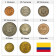 Anni Misti * Serie 8 Monete Colombia "Pesos" UNC