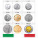 1988 * Serie 9 monete Italia lire
