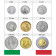 Anni Misti * Serie 9 monete Italia lire