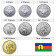 Anni Misti * Serie 7 monete Nuova Caledonia