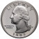 1993 S * 25 Cents Quarto di Dollaro Stati Uniti "G Washington" PROOF