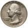 1964 D * Quarto di Dollaro (25 Cents) Argento Stati Uniti "Washington Quarter" (KM 164) BB