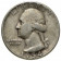 1954 (P) * Quarto di Dollaro (25 Cents) Argento Stati Uniti "Washington Quarter" (KM 164) MB