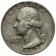 1963 D * Quarto di Dollaro (25 Cents) Argento Stati Uniti "Washington Quarter" (KM 164) BB