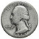 1947 D * Quarto di Dollaro (25 Cents) Argento Stati Uniti "Washington Quarter" (KM 164) MB