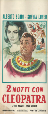 1963 * Movie Playbill "Due Notti con Cleopatra - Alberto Sordi, Sophia Loren" Comedy (B-)