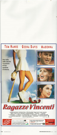 1992 * Movie Playbill "Ragazze Vincenti - Madonna, Geena Davis, Tom Hanks" Comedy (A-)