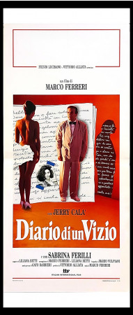 1993 * Movie Playbill "Diario di Un Vizio - Jerry Calà, Sabrina Ferilli, Valentino Macchi" Drama (A-)