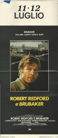 1980 * Movie Playbill "Brubaker - Robert Redford, Morgan Freeman" Drama (B-)