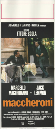 1985 * Movie Playbill "Maccheroni, Ettore Scola - Jack Lemmon, Marcello Mastroianni" Comedy (B+)