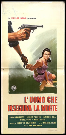 1961 * Movie Playbill "L'Uomo che Inseguiva la Morte - Georges Poujouly, Elina Labourdette" Drama (B-)
