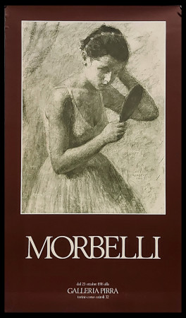 1976 * Poster Art Original "Angelo Morbelli - Galleria d'Arte Pirra" Torino, Italy (B+)