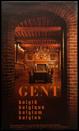 1980ca * Poster Original "GENT - Belgie, Belgique, Belgium, Belgien" Belgio  (B+)