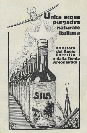 1928 * Advertising Original "Sila - Acqua Purgativa Naturale Italiana - CRAC-VERONA" in Passepartout