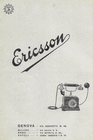 1928 * Advertising Original "Ericsson" in Passepartout