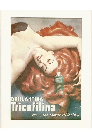 Advertising "Brillantina Tricofilina - Gino Boccasile" Reproduction