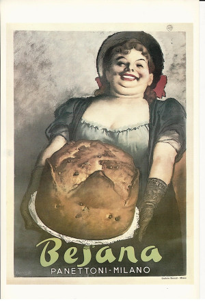 Advertising "Besana Panettoni, Milano - Gino Boccasile" Reproduction