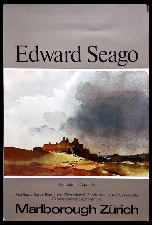 1973 * Poster Art Original "Edward SEAGO - Marlborough Galerie, Zurich" Switzerland (A-)