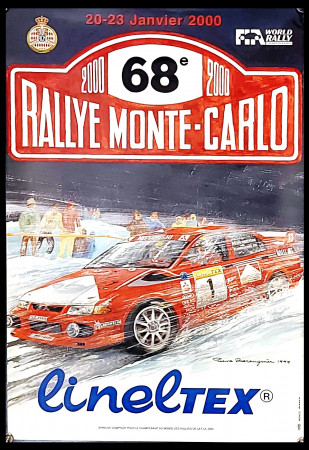 2000 * Poster Original "68ème Rallye Monte-Carlo, Lancer Evo Makinen - P Berenguier" (A-)