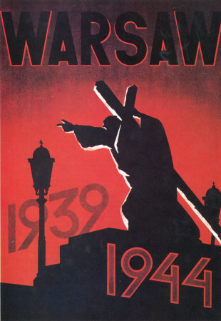 ND (WWII) * War Propaganda Reproduction "Varsavia 1939-1944" in Passepartout