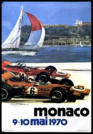 1970 - (1980ca) * Poster Original "Michael Turner - Grand Prix de Monaco 1970" France (A-)