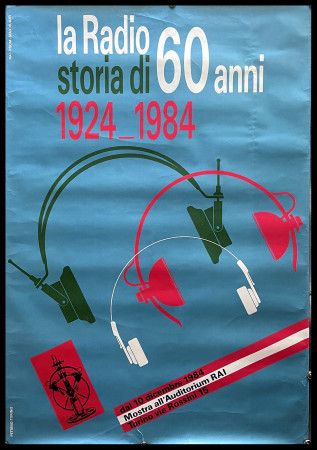 1984 * Poster Art Original "La Radio - Storia di 60 Anni" Italy (B-)