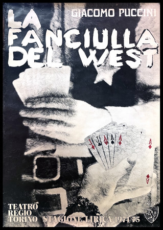 1974 * Poster Original "La Fanciulla del West - Puccini - Teatro Regio Torino" Italy (B)