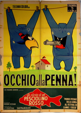 1959 * Movie Poster 2F "Occhio alla Penna - Riccardo Pizzuti, Sara Franchetti" Animation (C)