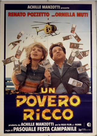 1983 * Movie Poster 2F "Un Povero Ricco - Renato Pozzetto, Ornella Muti" Comedy (B+)