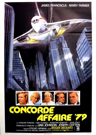 1979 * Movie Poster 2F "Concorde Affaire 79 - Joseph Cotten, Van Johnson" Adventure (B+)