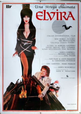 1988 * Movie Poster 2F "Una Strega Chiamata Elvira - Daniel Greene, Cassandra Peterson" Horror (B-)