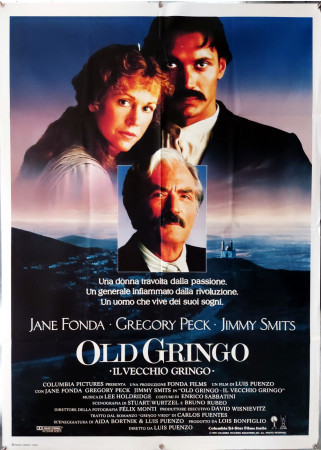 1985 * Movie Poster 2F "Old Gringo - Il Vecchio Gringo - Jane Fonda, Gregory Peck, Jimmy Smits" Western (B)