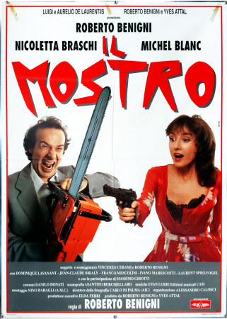 1994 * Movie Poster 2F "Il Mostro - Roberto Benigni, Nicoletta Braschi, Michel Blanc" Comedy (B)