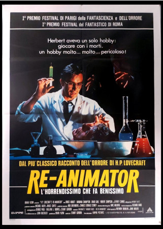 1986 * Movie Poster 2F "Re-Animator - Barbara Crampton, David Gale" Horror (B+)