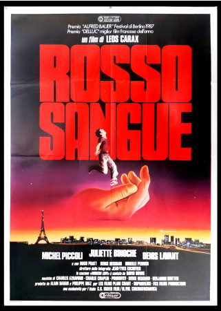 1987 * Movie Poster 2F "Rosso Sangue - Michel Piccoli, Juliette Binoche, Denis Lavant" Drama (B)