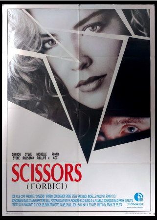 1991 * Movie Poster 2F "Scissors - Forbici - Sharon Stone" Drama (B+)