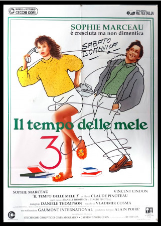 1988 * Movie Poster 2F "Il Tempo delle Mele 3 - Sophie Marceau, Vincent Lindon" Comedy (B+)