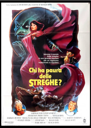 1990 * Movie Poster 2F "Chi ha Paura delle Streghe - Rowan Atkinson, Anjelica Huston " Fantasy (B+)