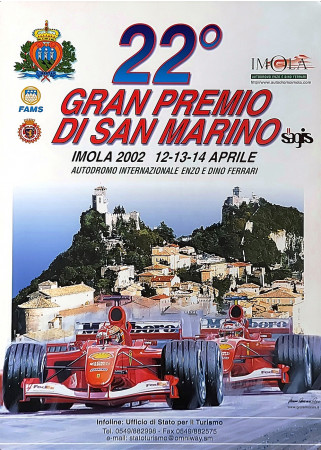 2002 * Advertising Flyer "22° Gran Premio di San Marino, Formula 1 - CREMONINI" (A)