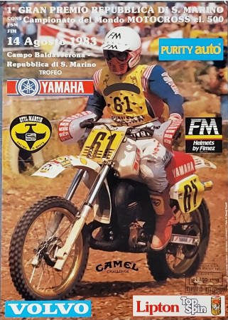 1983 * Poster Original "1° Mondiale Motocross Cl 500" San Marino (B+)