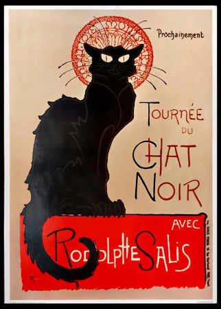 1980ca (1897) * Poster Art Original "Chat Noir, Tournee du - T. A. Steinlen" Czechoslovakia (B+)