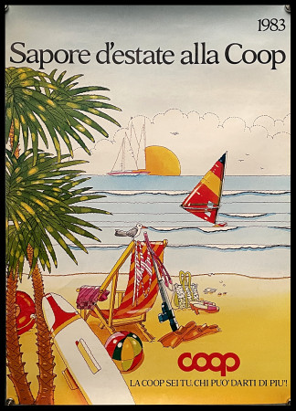 1983 * Poster Original "COOP, Sapore d'Estate - La Coop Sei Tu" Italy (A-)