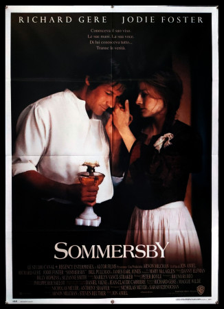 1993 * Movie Poster 2F "Sommersby - Jodie Foster, Richard Gere" Drama (B+)