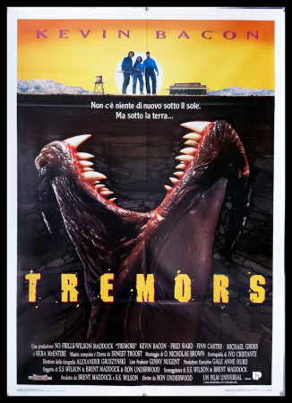 1990 * Movie Poster 2F "Tremors - Kevin Bacon, Fred Ward" Horror (B+)