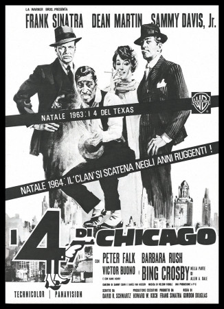 60's * Advertising Original "I 4 di Chicago, Frank Sinatra-Dean Martin-Sammy Davis Jr." Italy