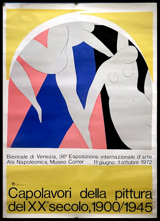 1972 * Poster Art Original "MATISSE - Capolavori della Pittura del XX Secolo - Biennale di Venezia" Italy (B) 